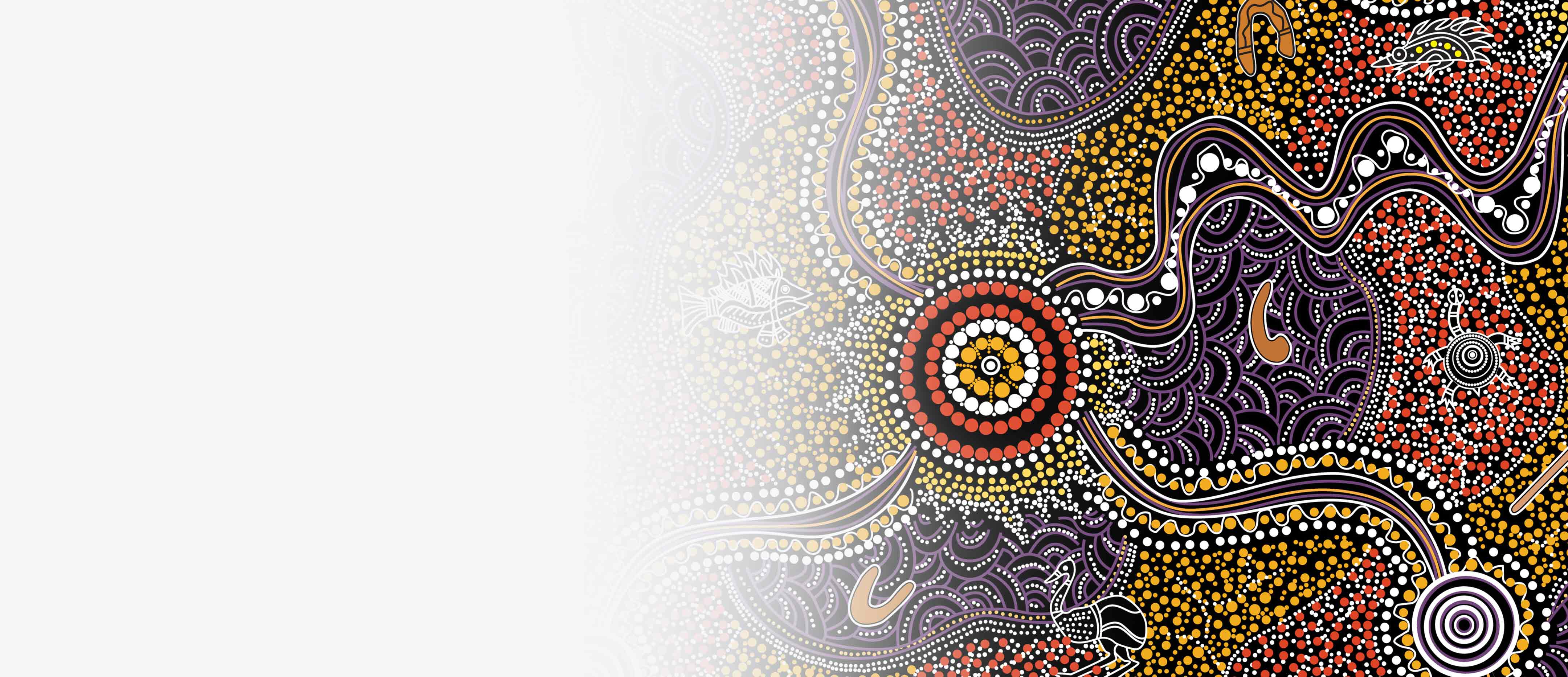 Indigenous dot painted artwork