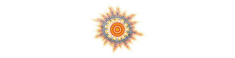 red and yellow dot painting of sun 